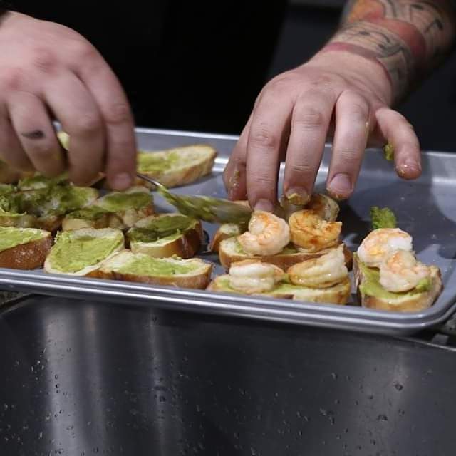 Drunken Shrimp Crostini